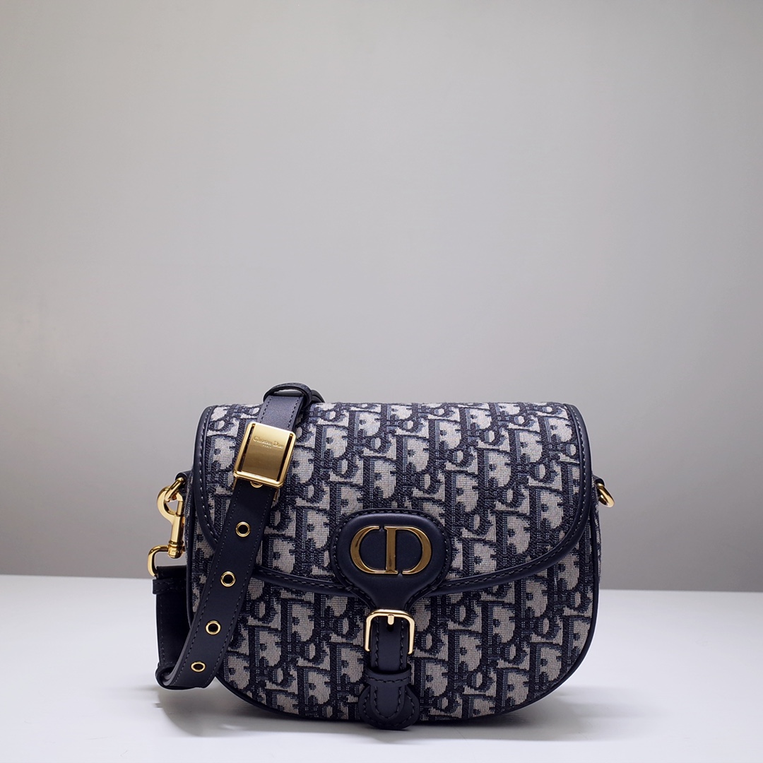 Medium Dior Bobby Bag Blue Dior Oblique Jacquard